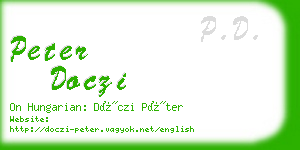 peter doczi business card